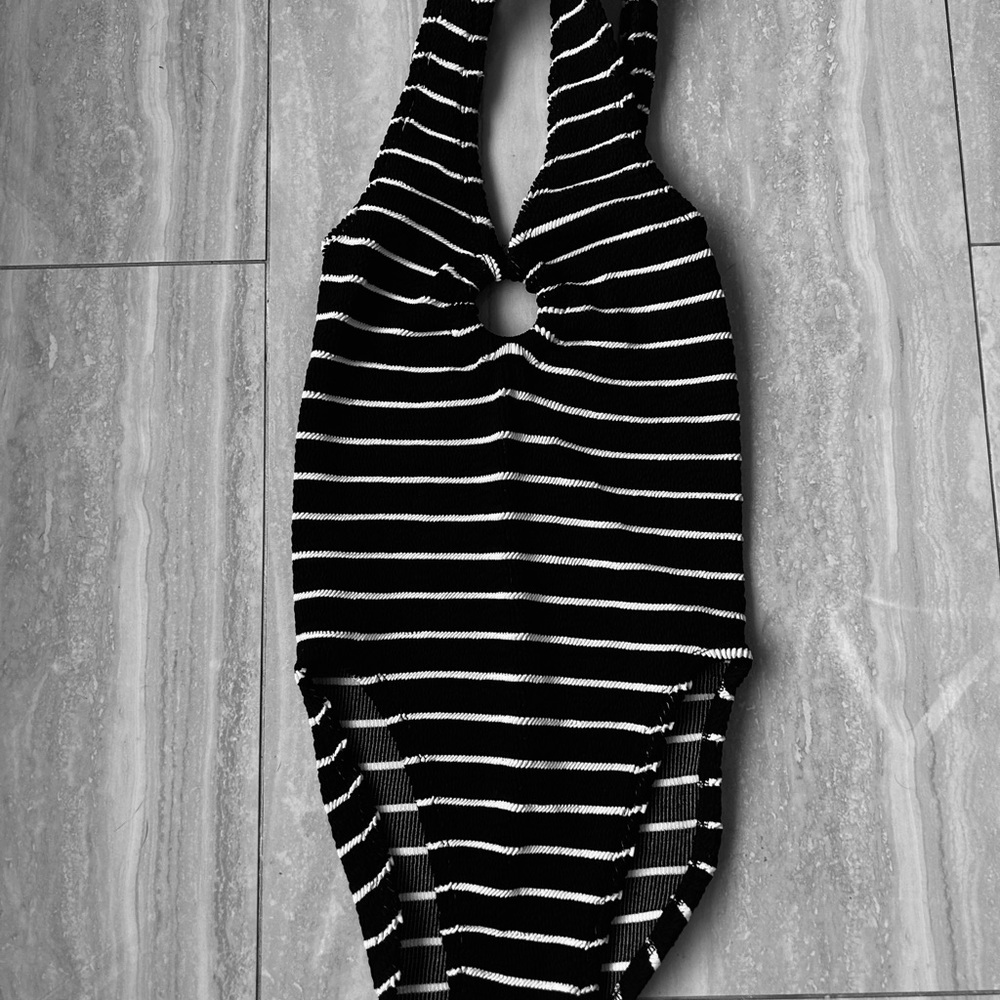 Surf Gypsy Black and White Striped Top